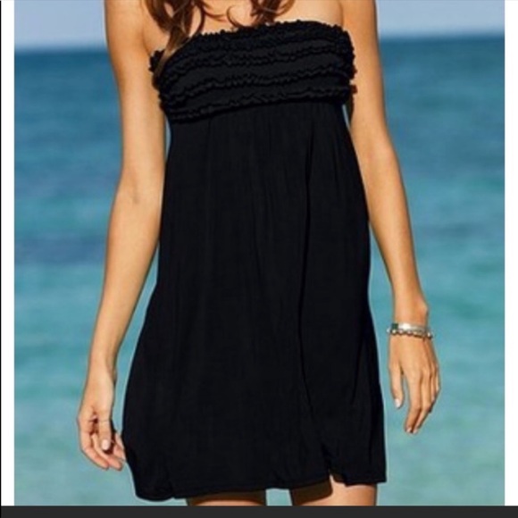 Victoria Secret Strapless Black Cover Up - Picture 2 of 5